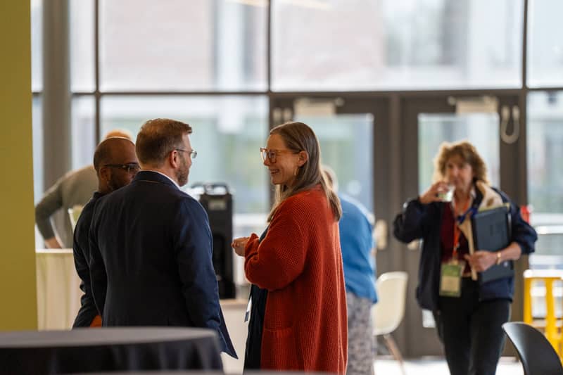 Hope Regional people socializing in Bultman Student Center