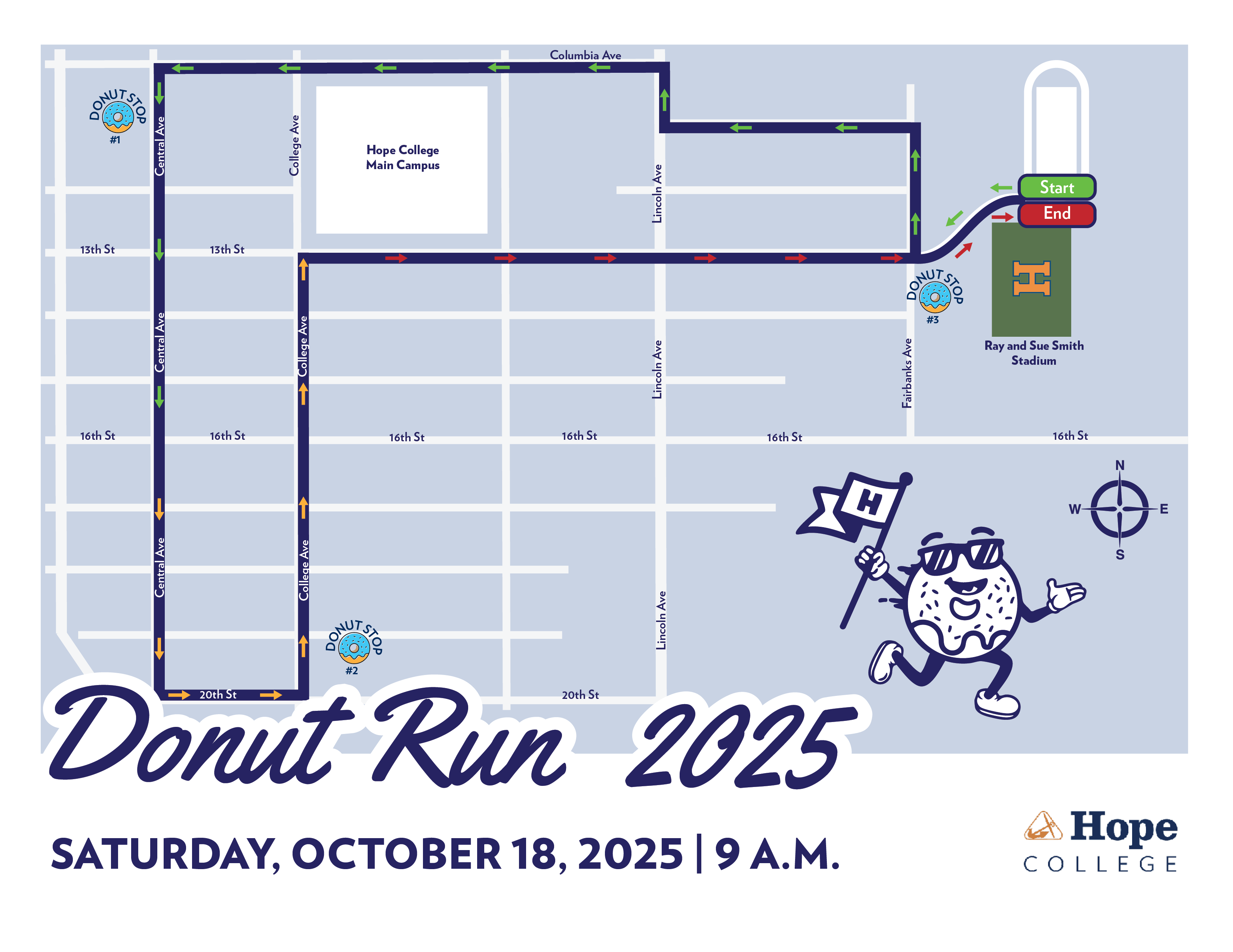 Donut Run 5k Route