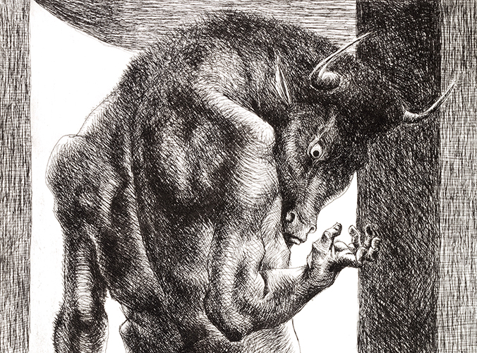 crop from "Minotaur Risen" by Michael Ayrton