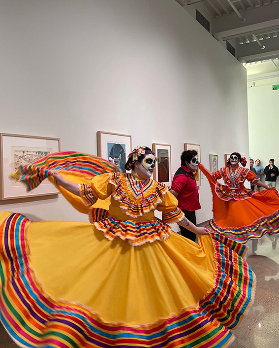 Dancers at the LSO and KAM Dia de los Muertos celebration
