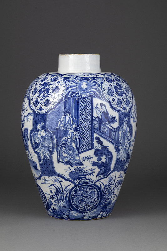 Large Jar with Figural Scenes, Dragons and Animals