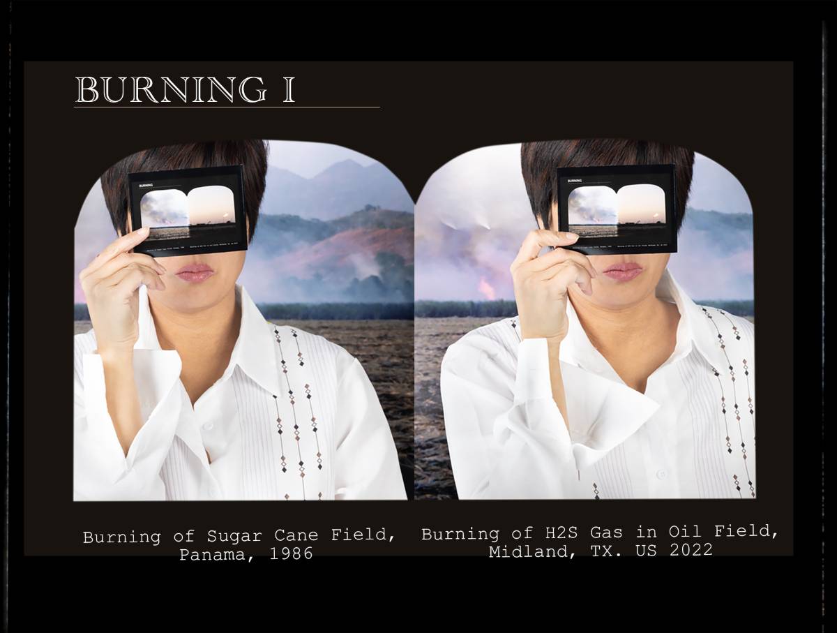 Amy Kim, Burning I from CaribBasin Recipe Cards, archival pigment print, 4"x6", 2023