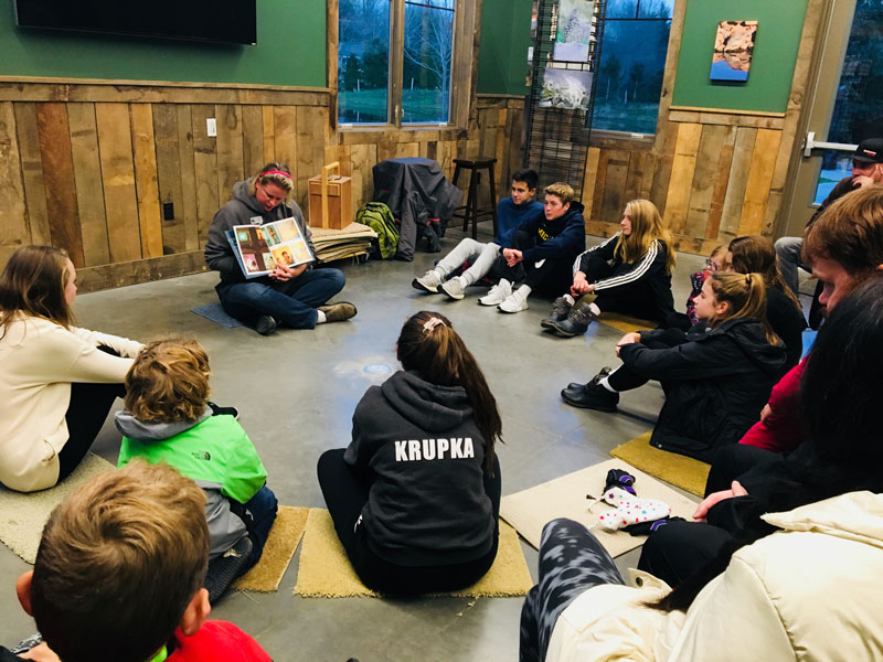 Students participating in the 2018 Little Read