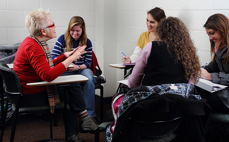 HASP member with Hope College students.