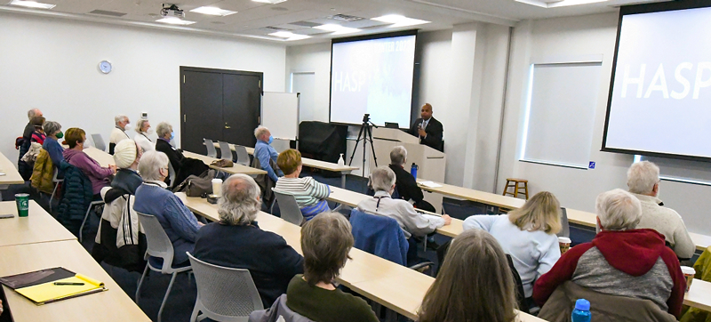 Dr. Fred Johnson teaching a HASP group