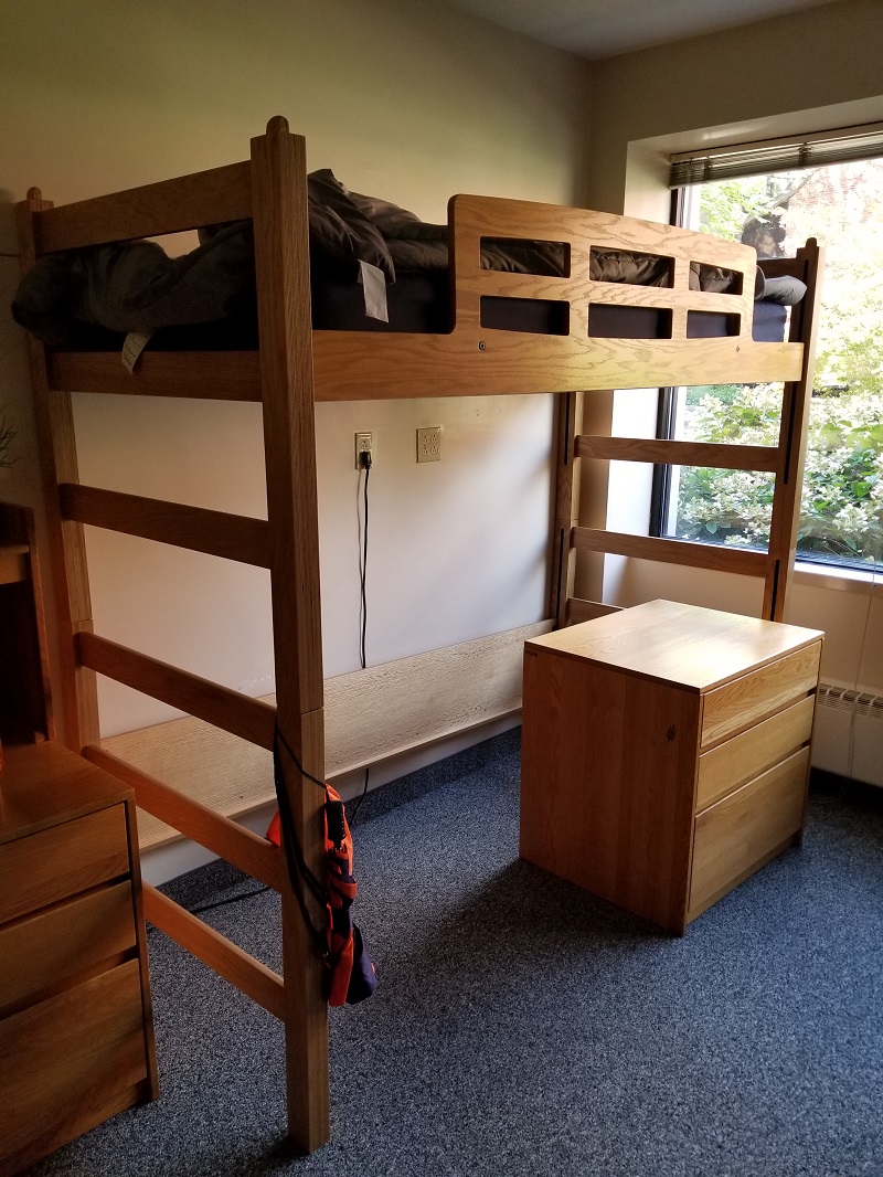 Lofted Bed correct assembly with stabilizer bar and safety