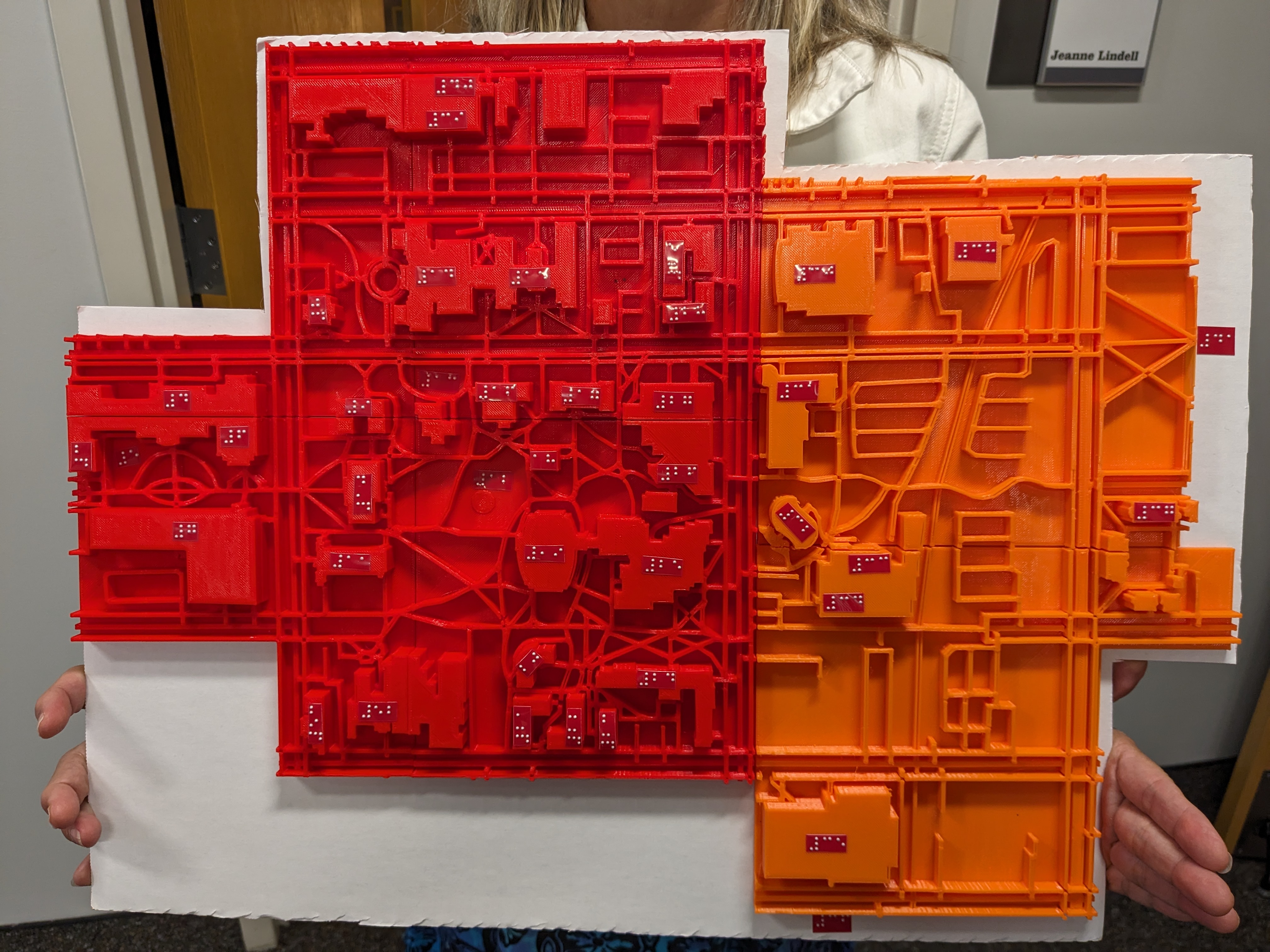 Tactile map of Hope College