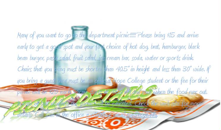 Example image of an announcement slide that's very difficult to read, with light-grey-on-white text and a busy background photo